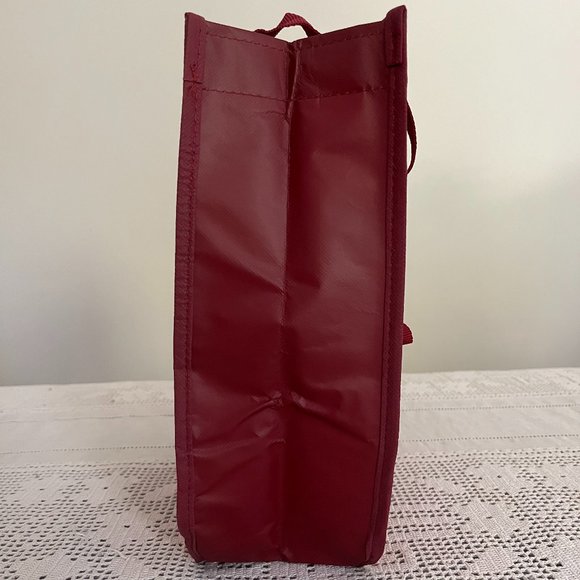 Lululemon red ombre logo holiday small reusable tote bag rare - Picture 2 of 6